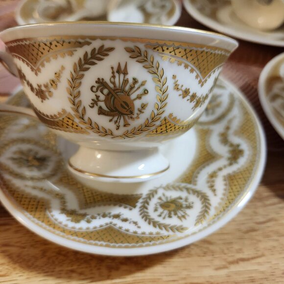 Castleton China Majestic Tea Cup & Saucer Set Gold Trim Vintage Elegant Gold Set - Picture 5 of 7